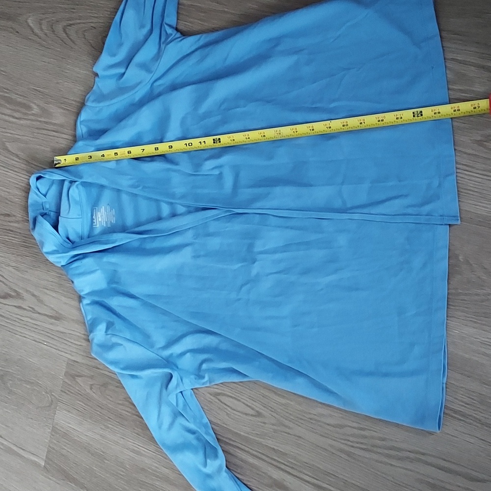 L.L.Bean long sleeve cartigan blue m-pet - Picture 8 of 9
